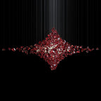 Crimson Crystal Scatter Chandelier