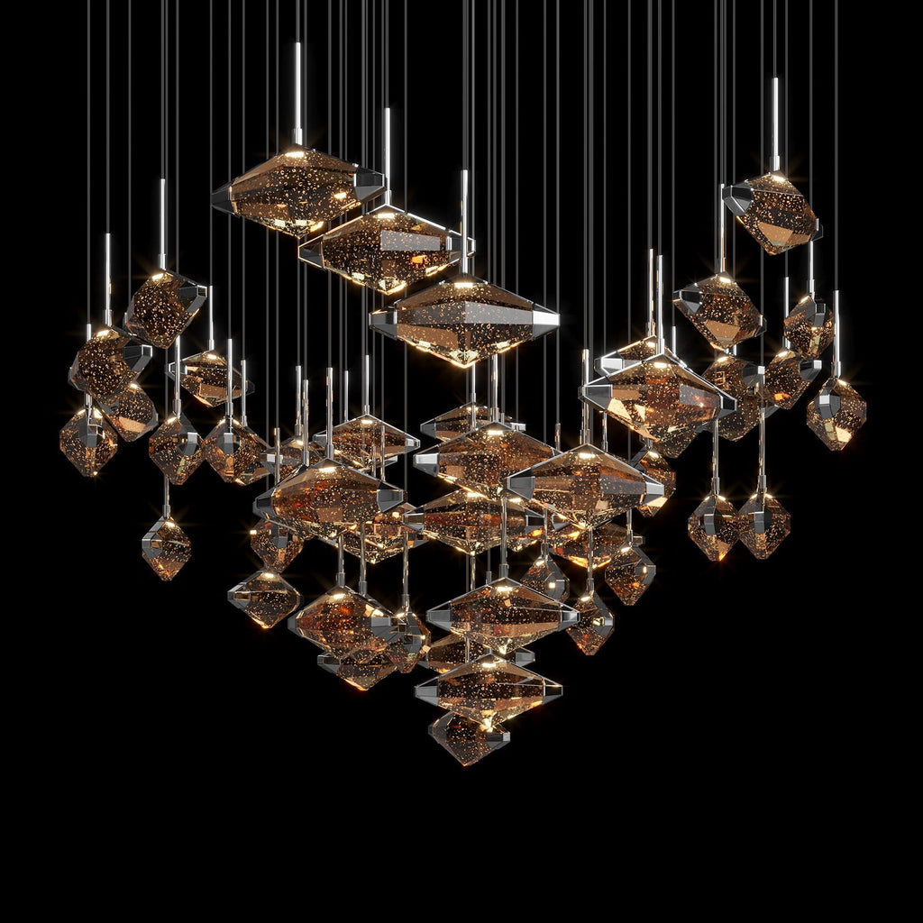 Amber Prism Constellation Chandelier