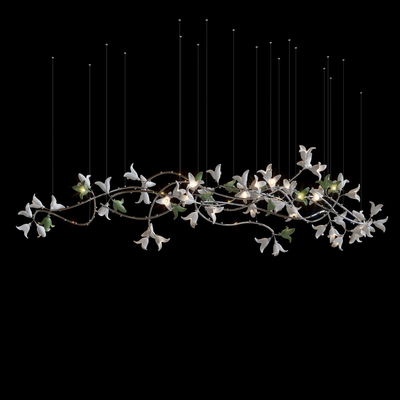 Violet Bell Vine Chandelier