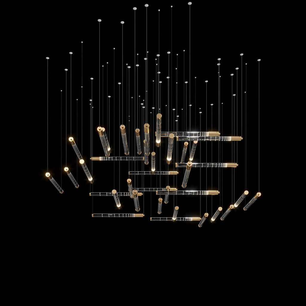 Linear Spark Scatter Chandelier
