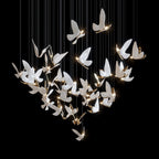 White Butterfly Flight Chandelier