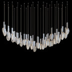 White Seed Pod Garland Chandelier