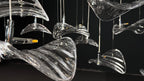 Smoke Manta Cluster Chandelier
