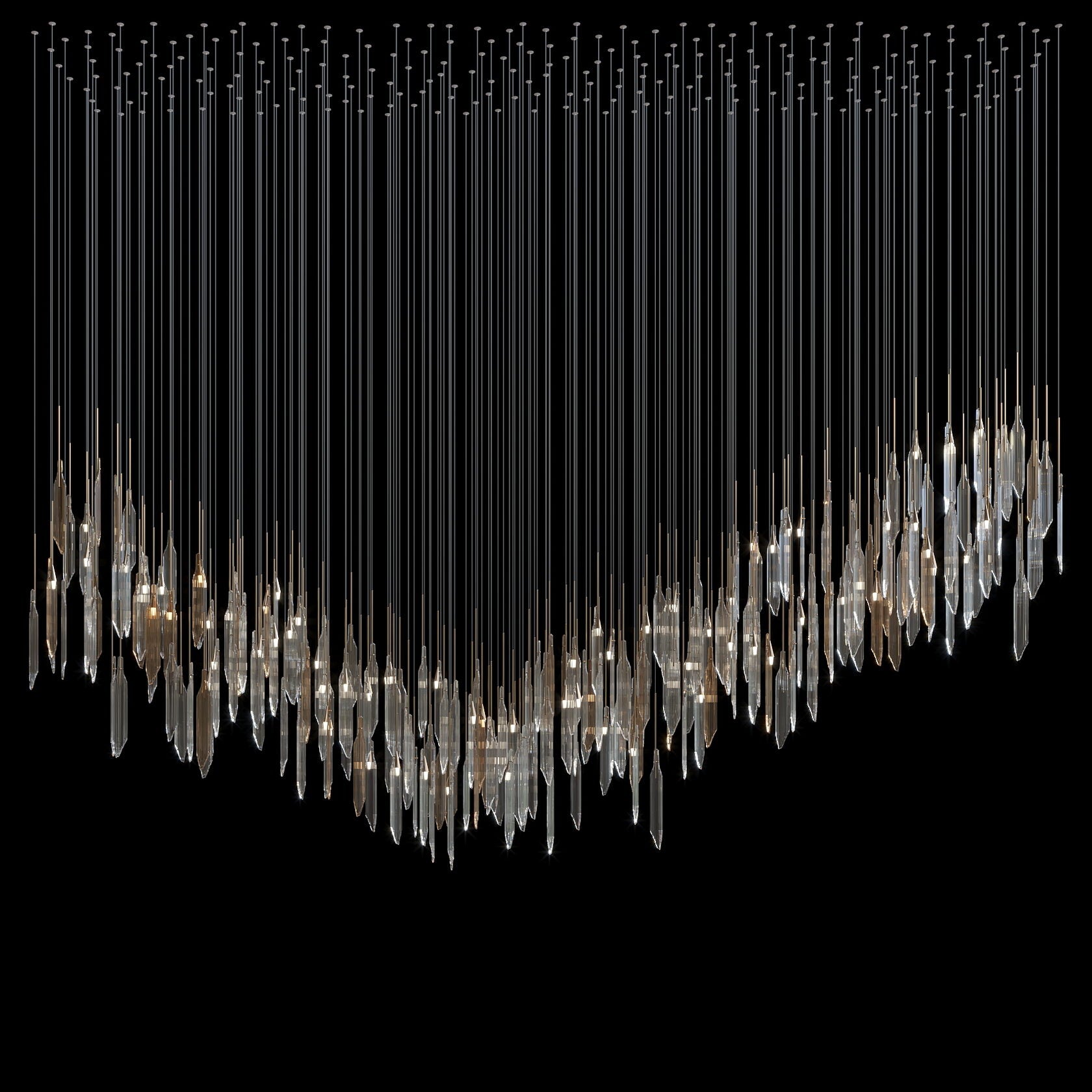 Crystal Icicle Rain Chandelier