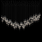 Crystal Icicle Saucer Chandelier