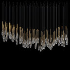 Crystal Raindrop Reed Chandelier