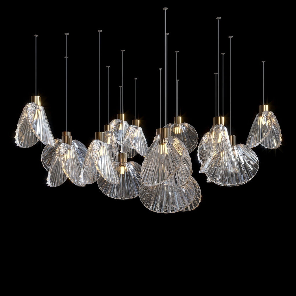 Crystal Shell Cluster Chandelier