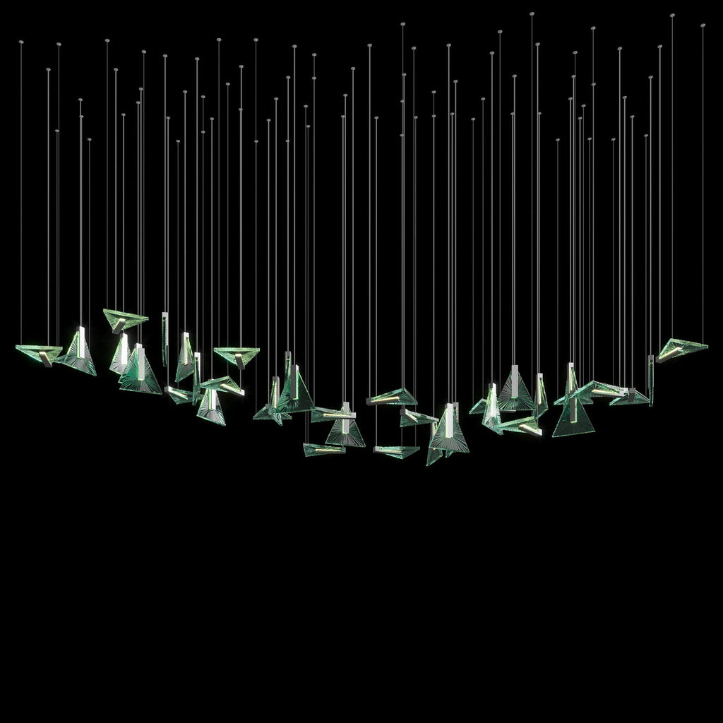Green Prism Kite Chandelier
