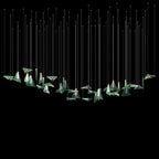 Green Prism Kite Chandelier