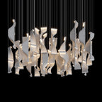 White Ribbon Wave Chandelier