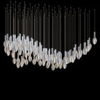 White Seed Pod Garland Chandelier