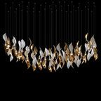 White Twist Leaf Garland Chandelier