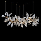 White Leaf Vine Chandelier