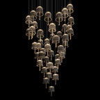 Smoke Fringe Shade Chandelier