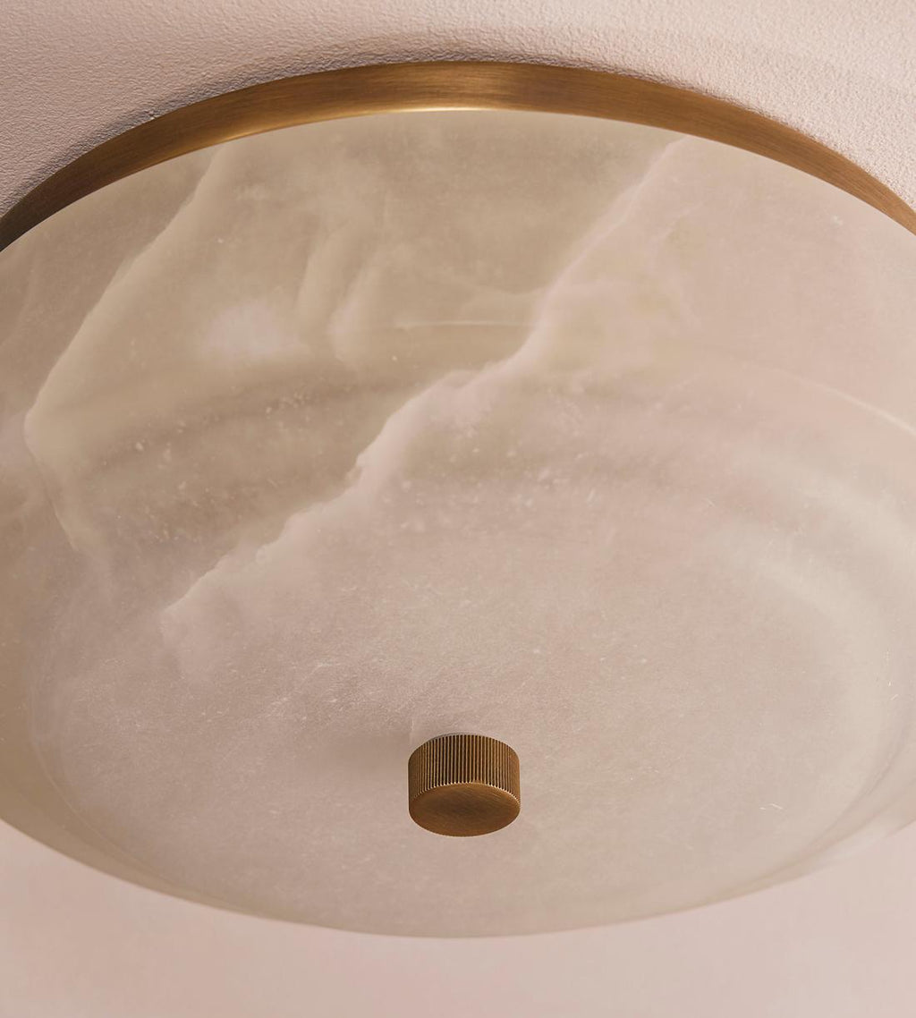 Odessa Alabaster Flush Light by Bling Lighting Studio