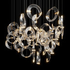 Crystal Crescent Cascade Chandelier