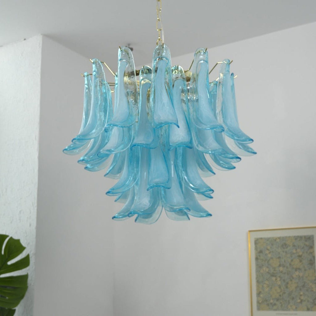 Azure Drift Glass Chandelier Glass lighting by Bling Lighting Studio
