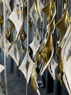 Black Gold Diamond Cascade Chandelier
