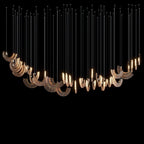 Crystal Fan Arc Chandelier