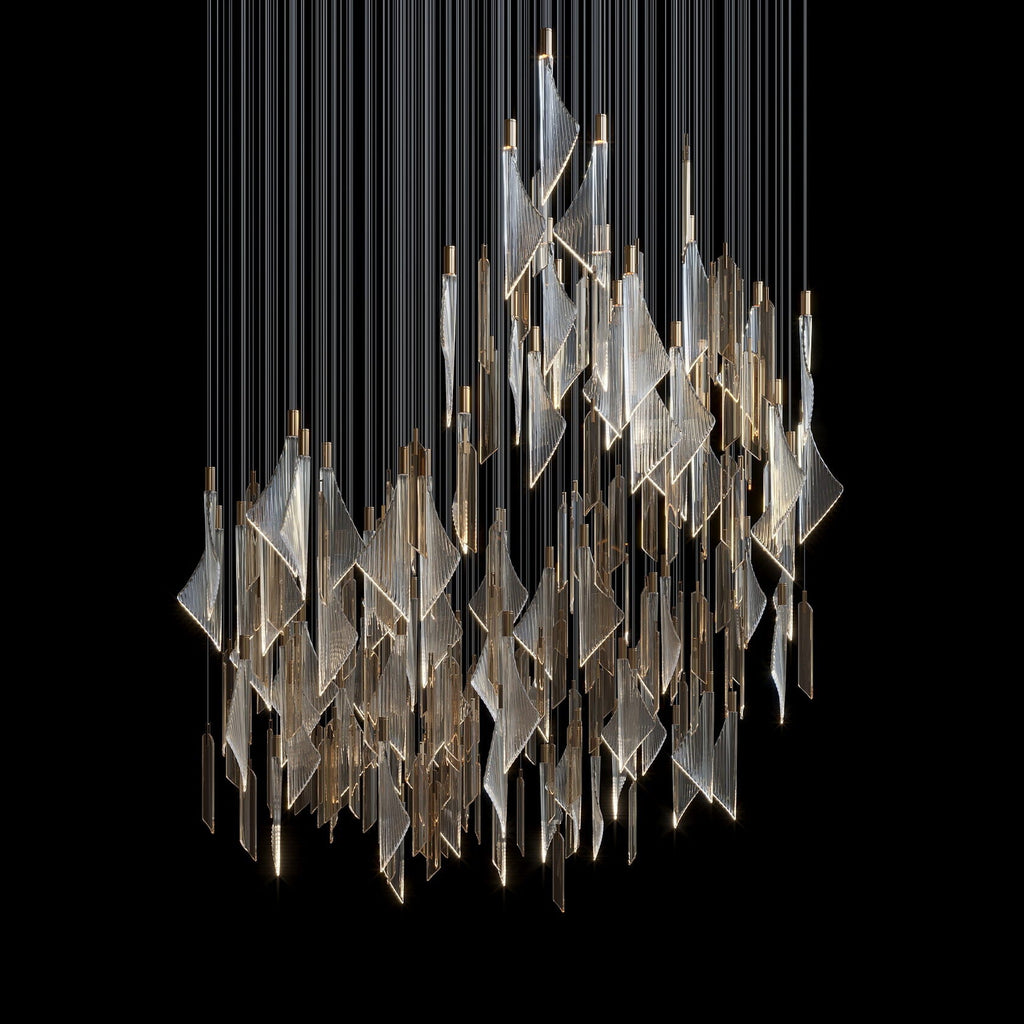 Crystal Sail Cascade Chandelier