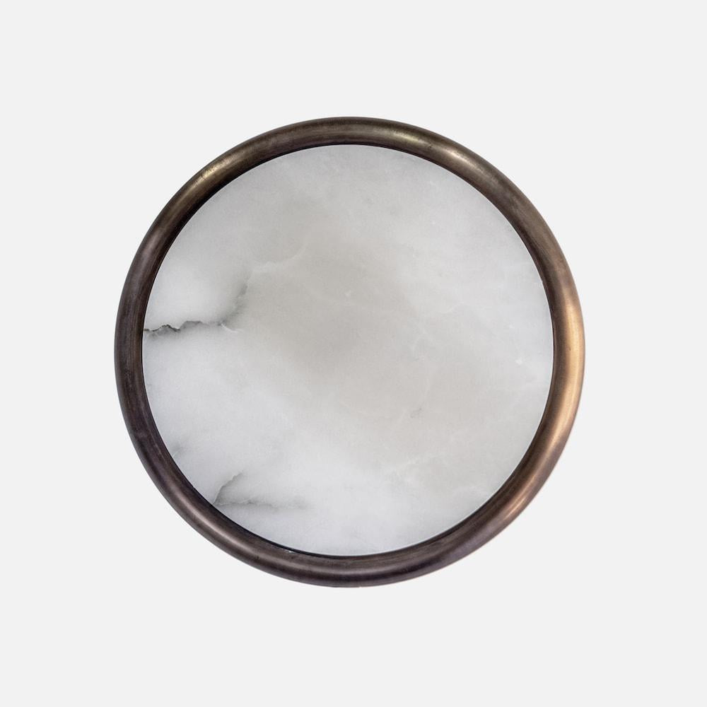 Moon alabaster wall sconce by Bling Lighting Studio