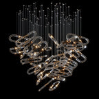 Glass Link Cascade Chandelier