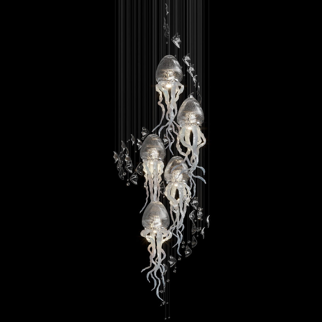 Aqua Jellyfish Chandelier