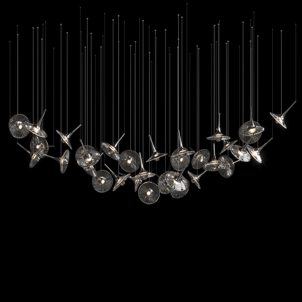Smoke Saucer Cluster Chandelier