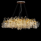 Rhy Crystal Quatre Oval Branch Penny Chandelier by Bling Lighting Studio