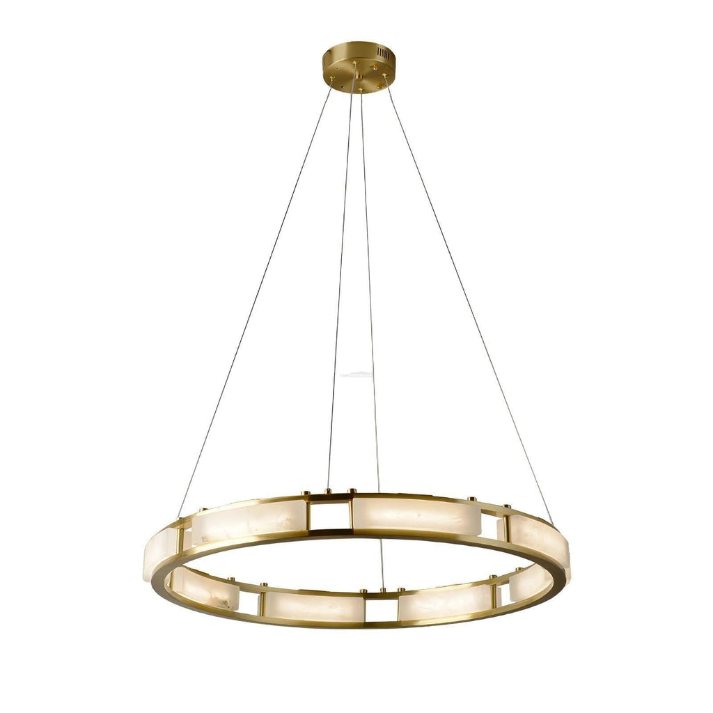 Qatar Alabaster Round Chandelier by Bling Lighting Studio
