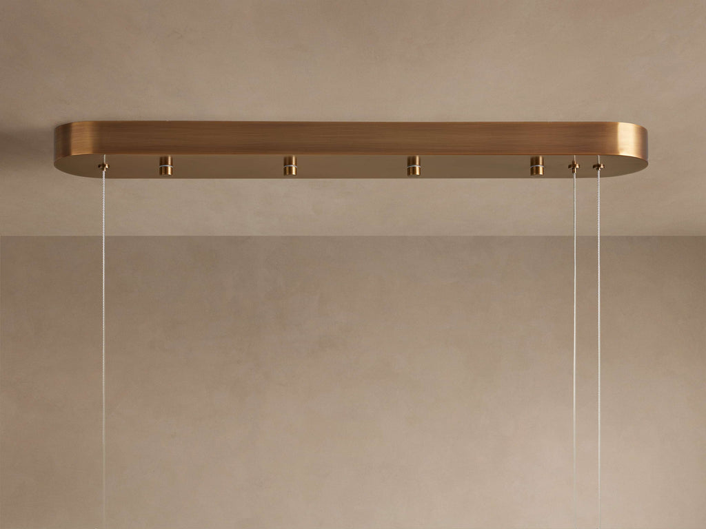 Halima Alabaster Linear Chandelier 64'' 74''L