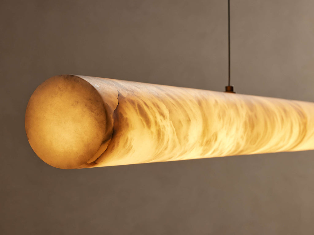 Halima Alabaster Linear Chandelier 64'' 74''L