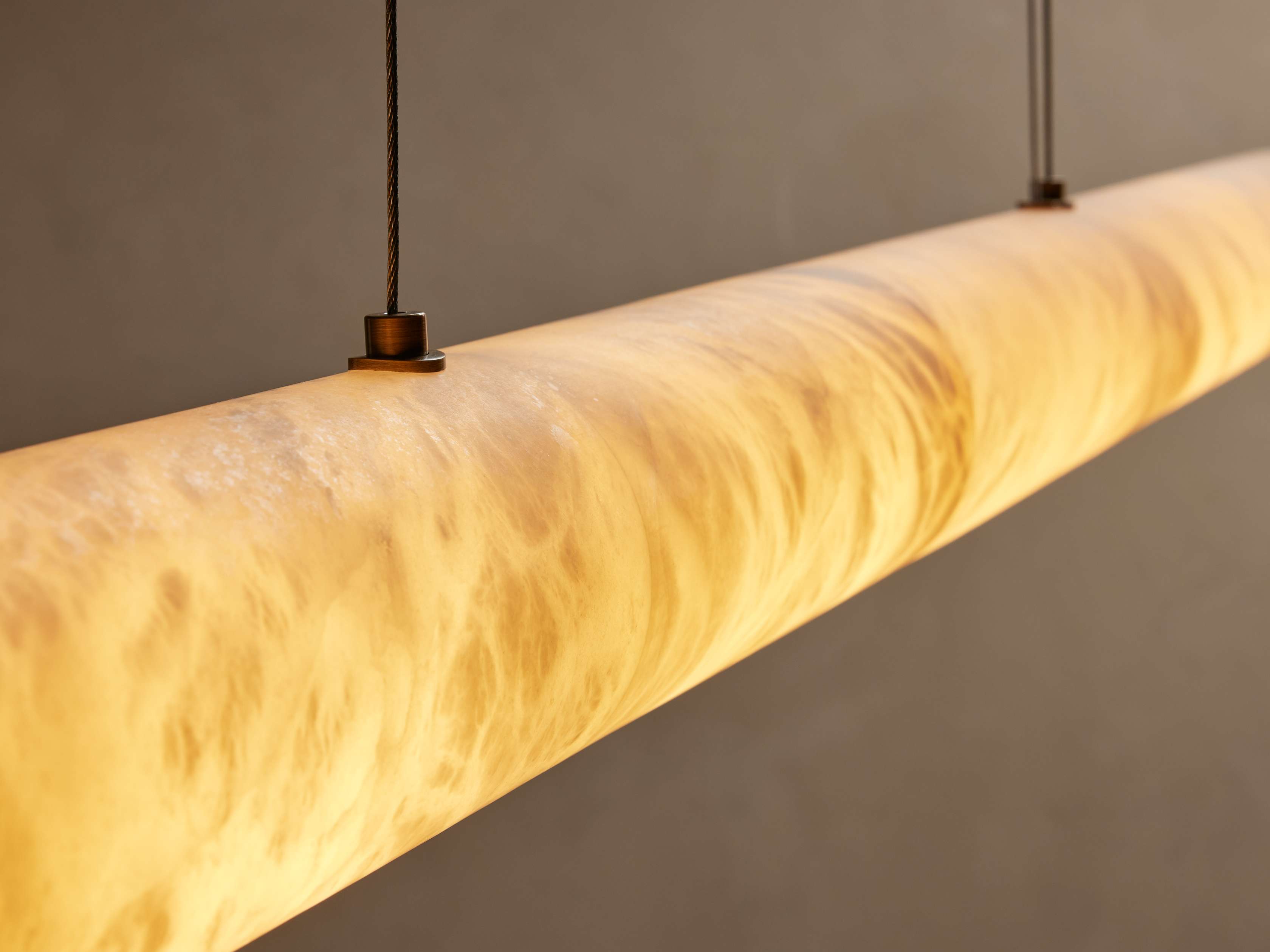 Halima Alabaster Linear Chandelier 64'' 74''L