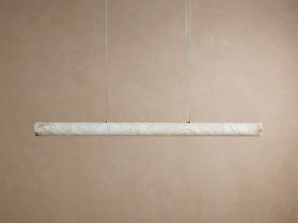 Halima Alabaster Linear Chandelier 64'' 74''L