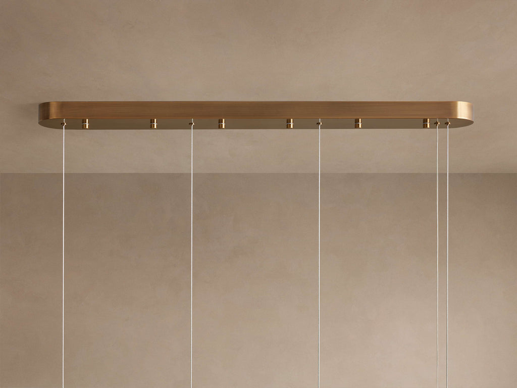 Halima Alabaster Linear Chandelier 64'' 74''L