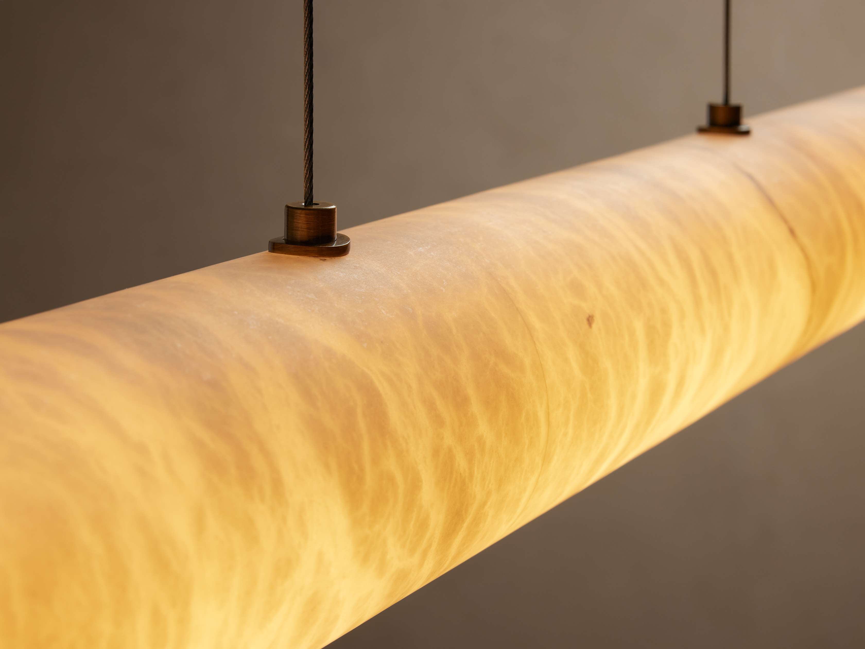 Halima Alabaster Linear Chandelier 64'' 74''L