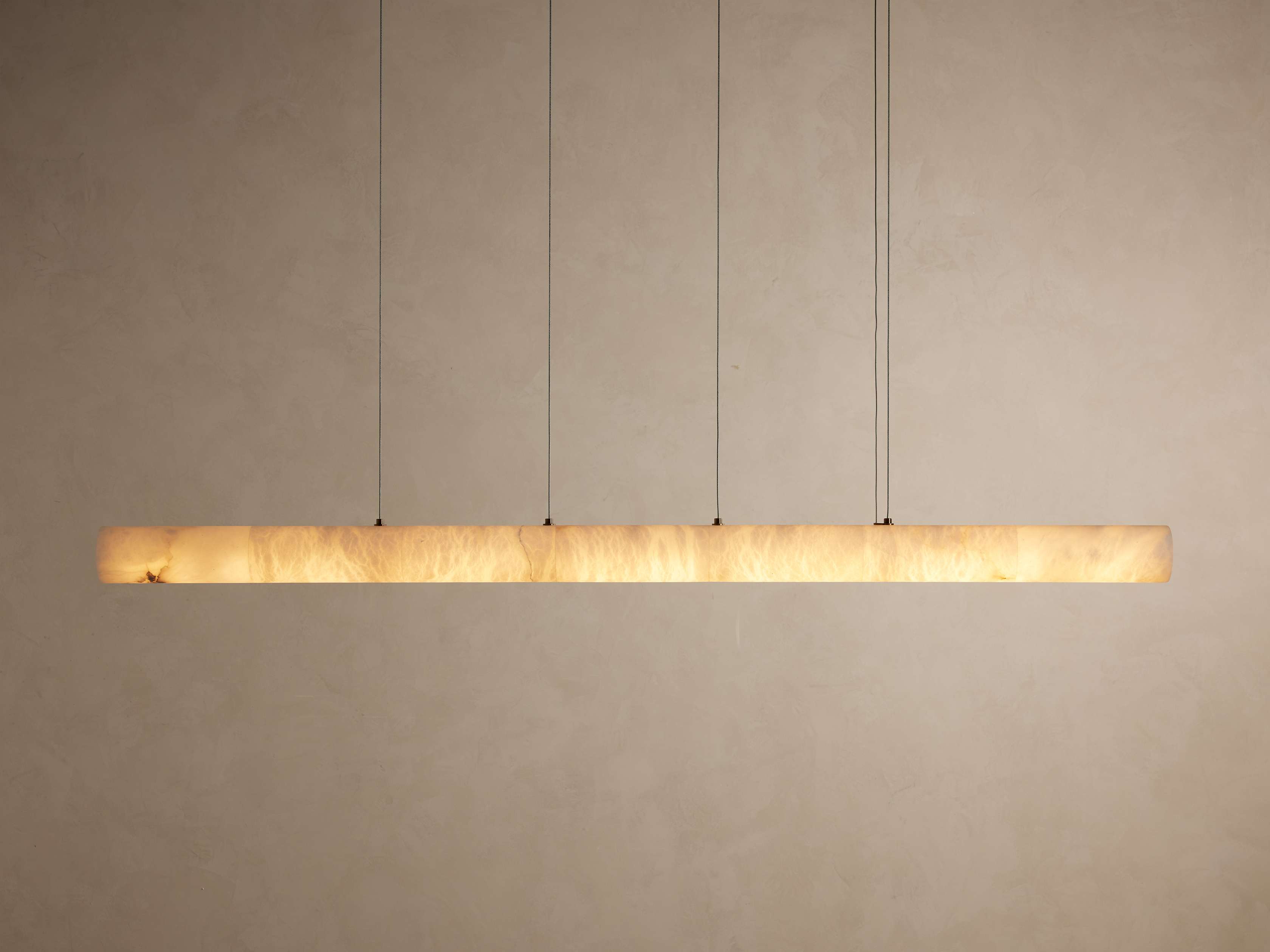 Halima Alabaster Linear Chandelier 64'' 74''L