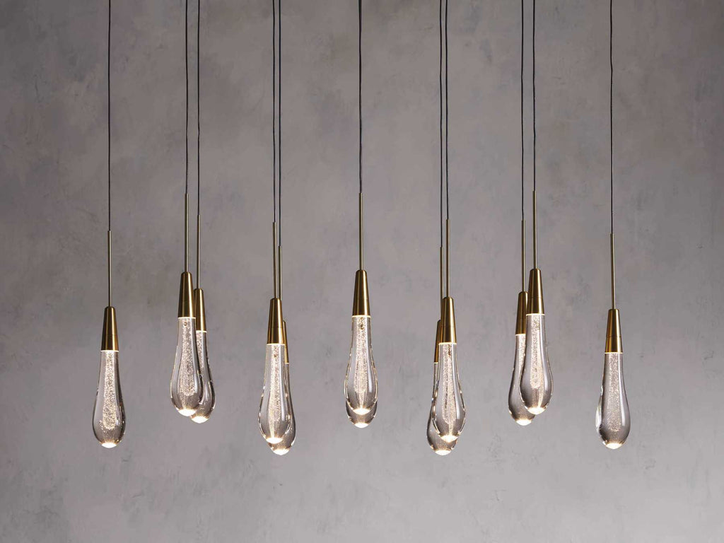 Soltairer Linear Chandelier 37'' 70''w by Bling Lighting Studio