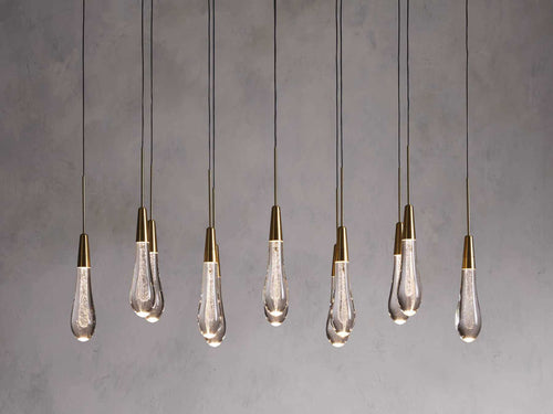 Soltairer Linear Chandelier 37'' 70''w by Bling Lighting Studio