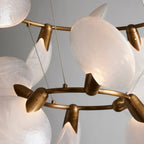 Lyla 2-Tiered Halo Chandelier material and finish detail