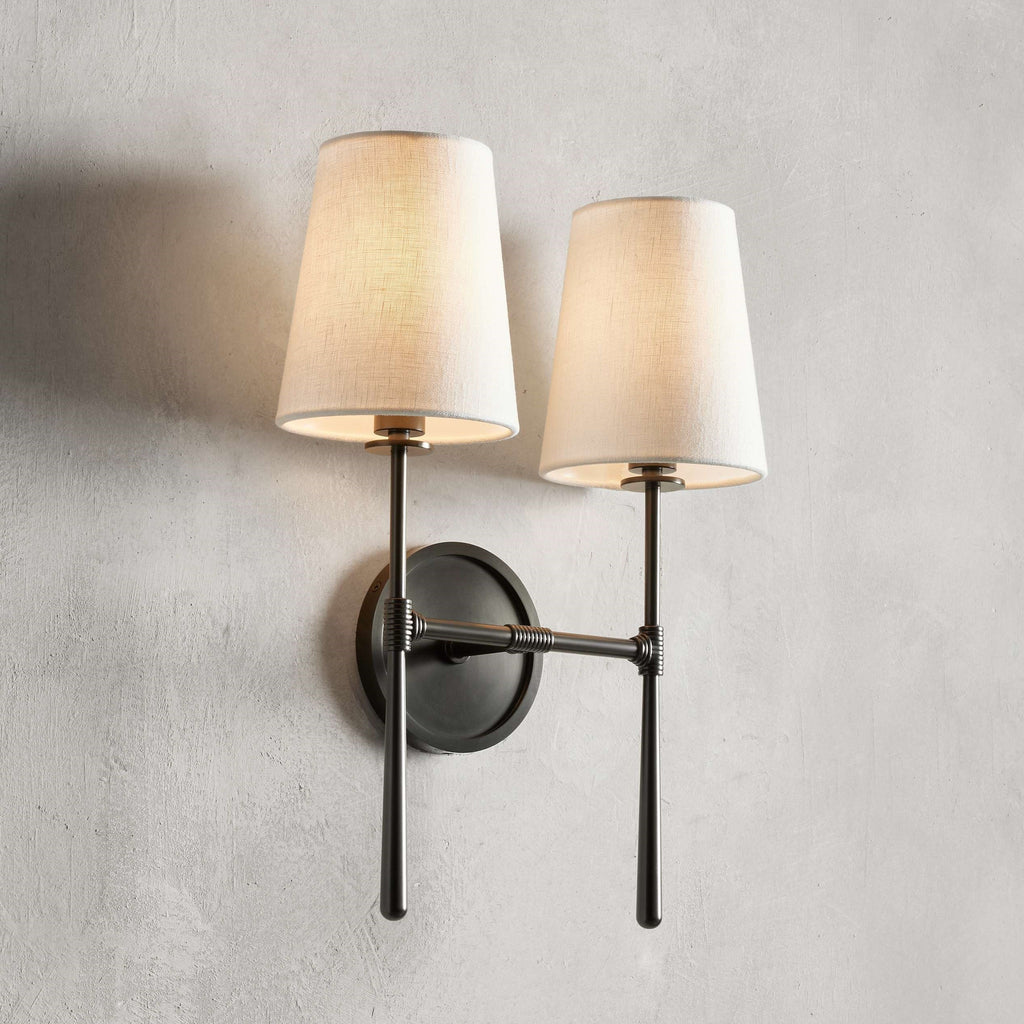 Rhodes 2-Light Wall Sconce by Bling Lighting Studio