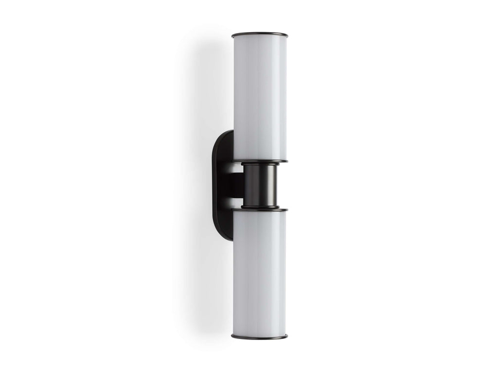 Harlin 2-Light Bronze Wall Sconce in Milk