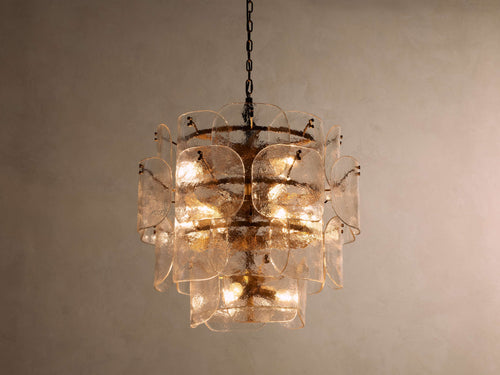 Blaire Round Glass Chandelier 32''D