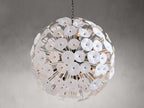 Lily Round Chandelier in Black detail view