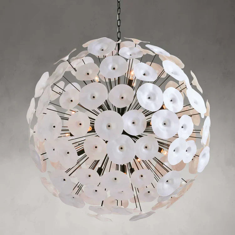 Lily Round Chandelier in Black by Bling Lighting Studio