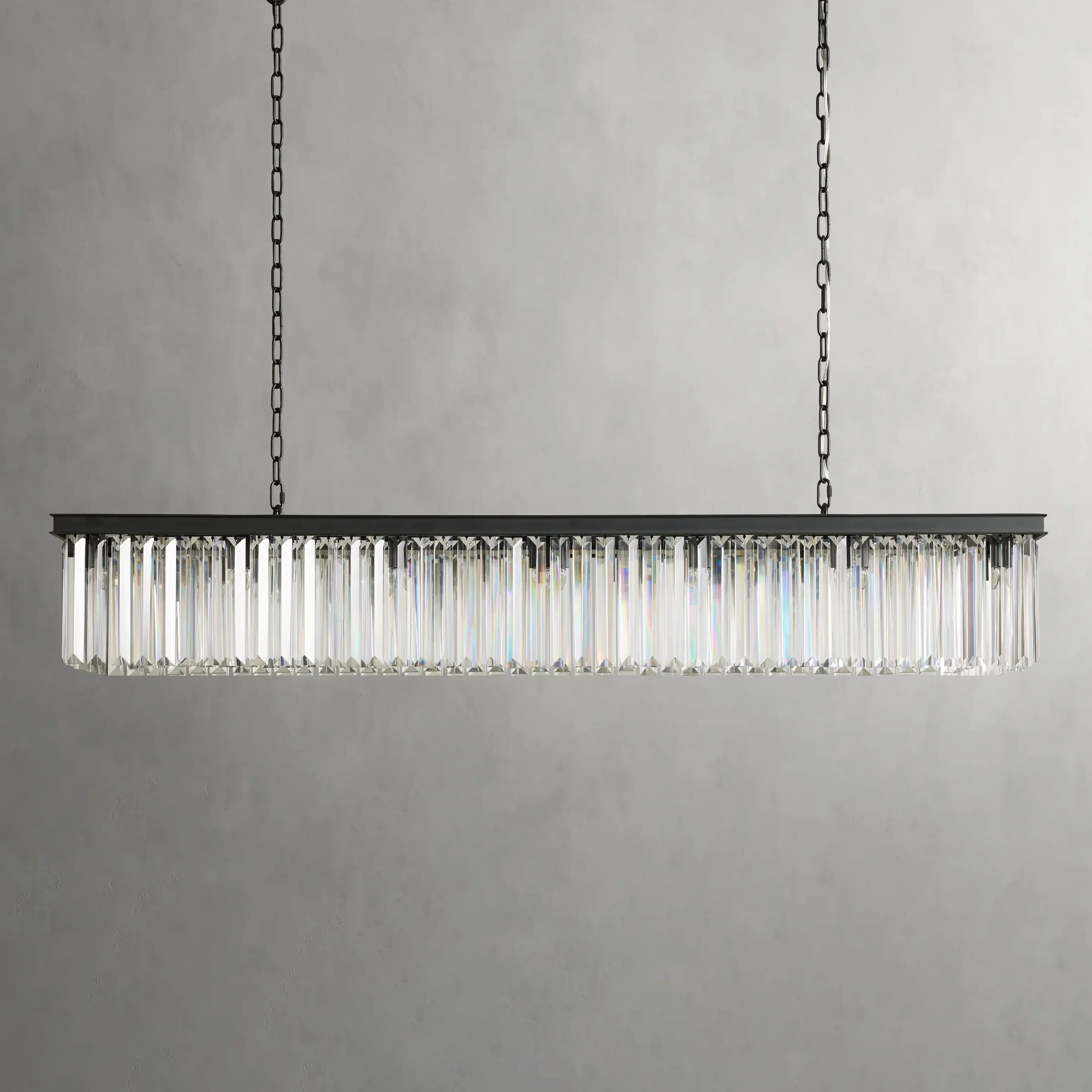 Leyland Rectangular Chandelier detail view