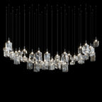 Amber Block Cascade Chandelier