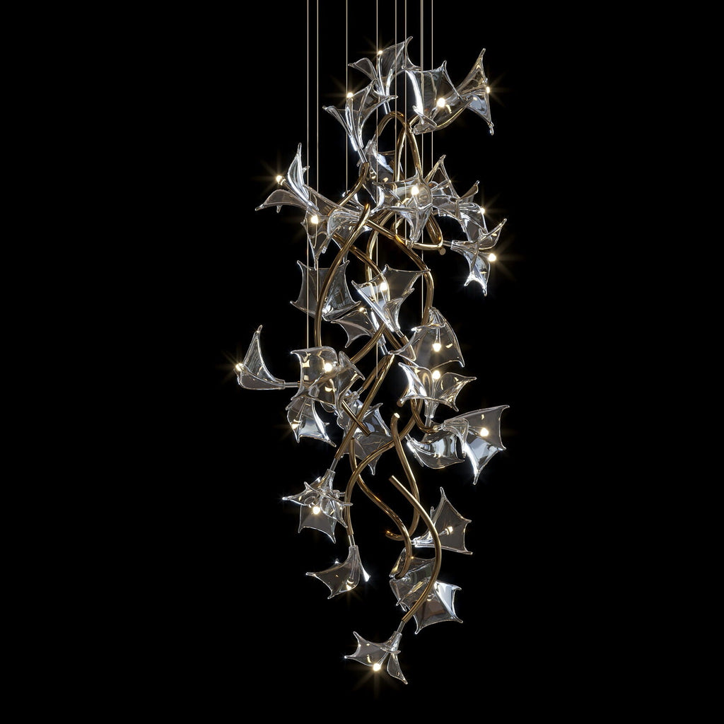 Monochrome Manta Vine Chandelier