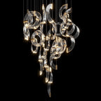 Crystal Crescent Cascade Chandelier