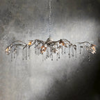Viticcio Rectangular Chandelier in Silver by Bling Lighting Studio